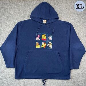 Vintage Disney Characters Fleece Hoodie Sweatshirt